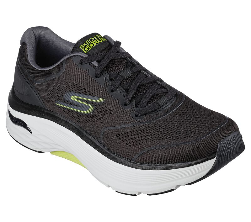 Pánské Sportovní Tenisky Skechers Max Cushioning Arch Fit - Switchboard Černé Světle Zelene | CZ.220336 BKLM